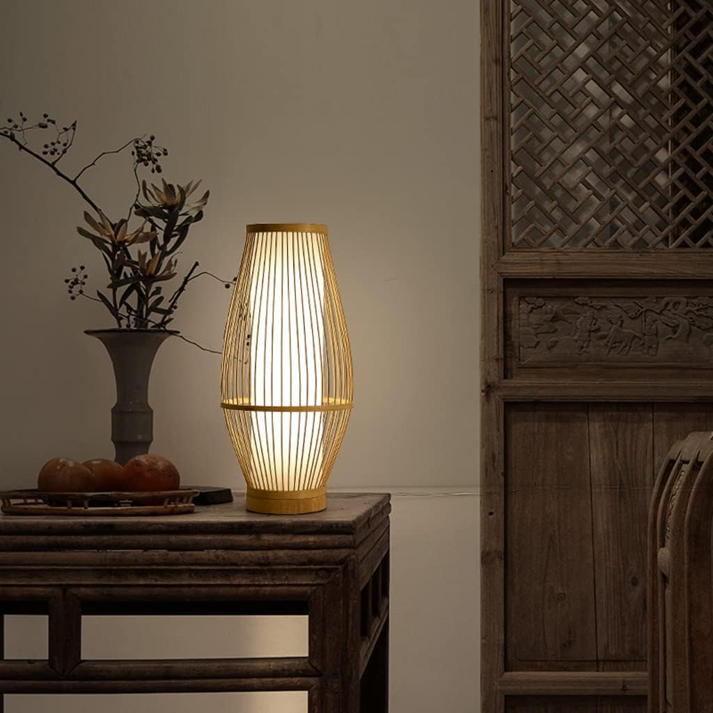 Bambus Bordlampe med Blødt Ambient Lys