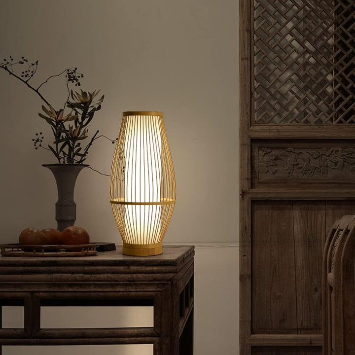 Bambus Bordlampe med Blødt Ambient Lys
