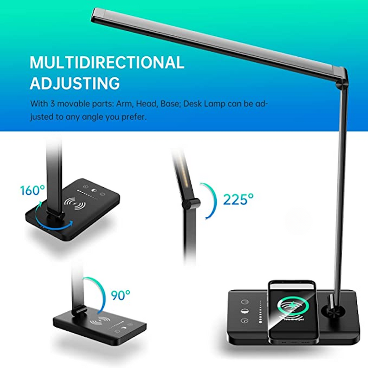 Dæmpbar LED Skrivebordslampe med USB og Touch Kontrol