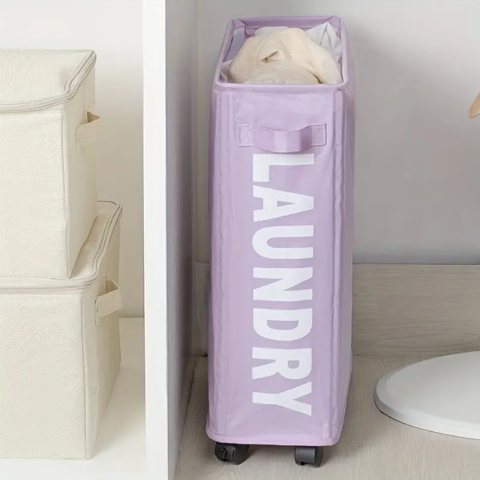 Foldbar Vasketøjskurv i Hamp-Lignende Design