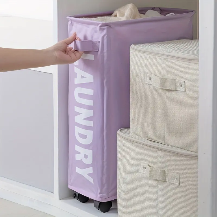 Foldbar Vasketøjskurv i Hamplook med Pladsbesparende Design