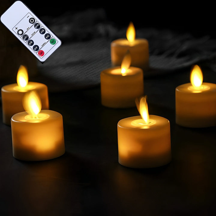 Flameless LED Stearinlys med Bevægelse og Fjernbetjening
