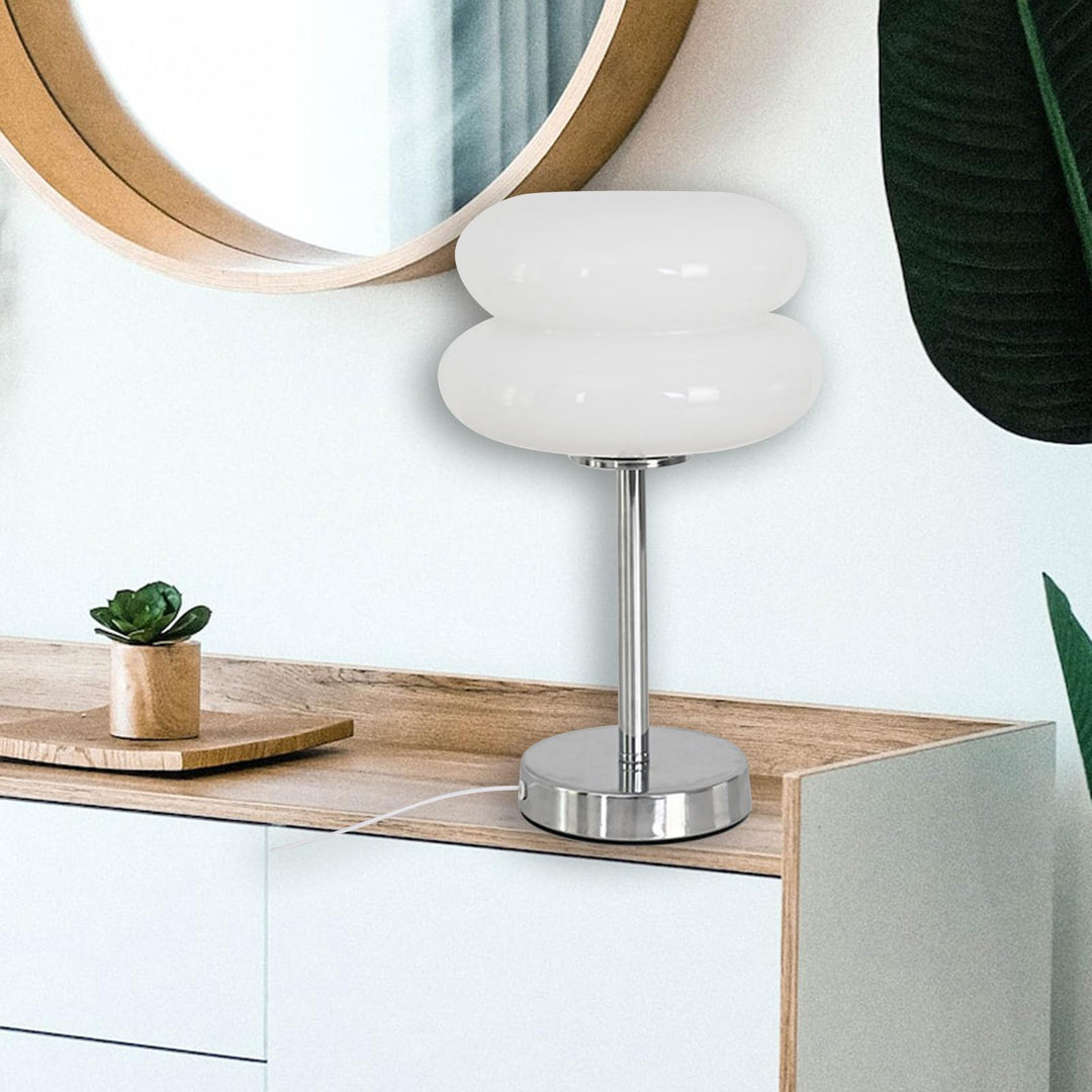 Dæmpbar Trådløs LED Bordlampe med Glaskuppel