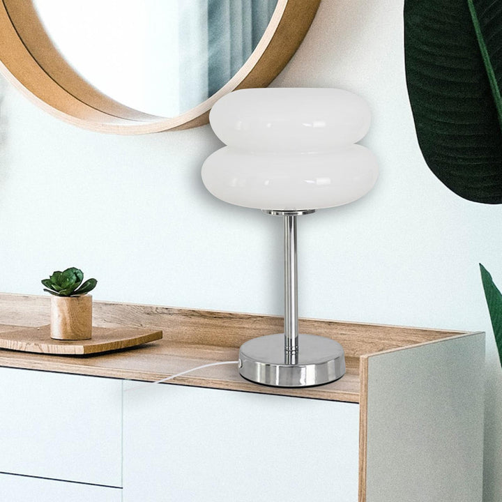 Dæmpbar Trådløs LED Bordlampe med Glaskuppel