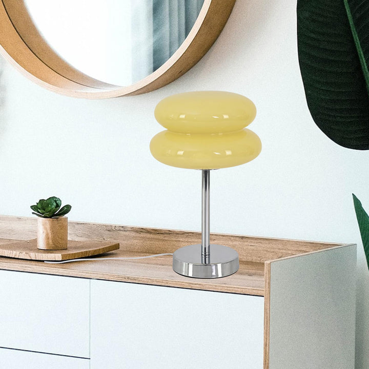 Dæmpbar Trådløs LED Bordlampe med Glaskuppel