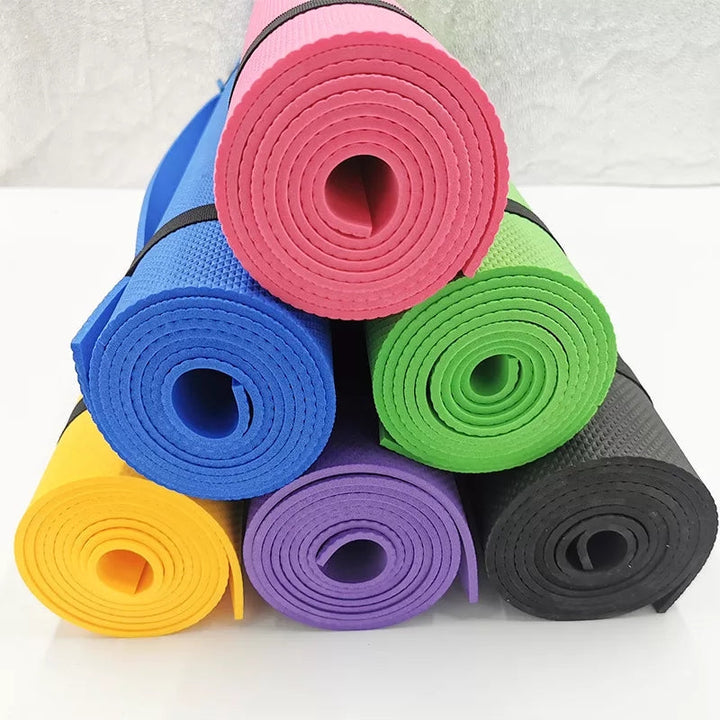 Skridsikre Yogamåtter i Lively Farver - 4mm, 6mm, 10mm