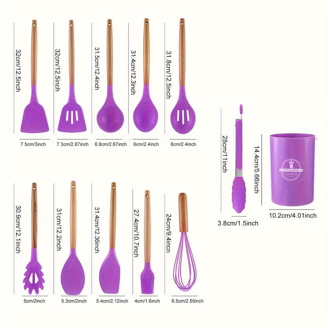 Varmebestandigt Silicone Køkkenredskabs Sæt med Non-Stick Design