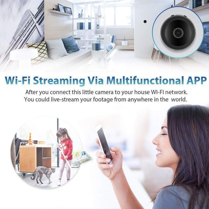 1080p WiFi Mini Sikkerhedskamera med Nattesyn og Magnetisk Base