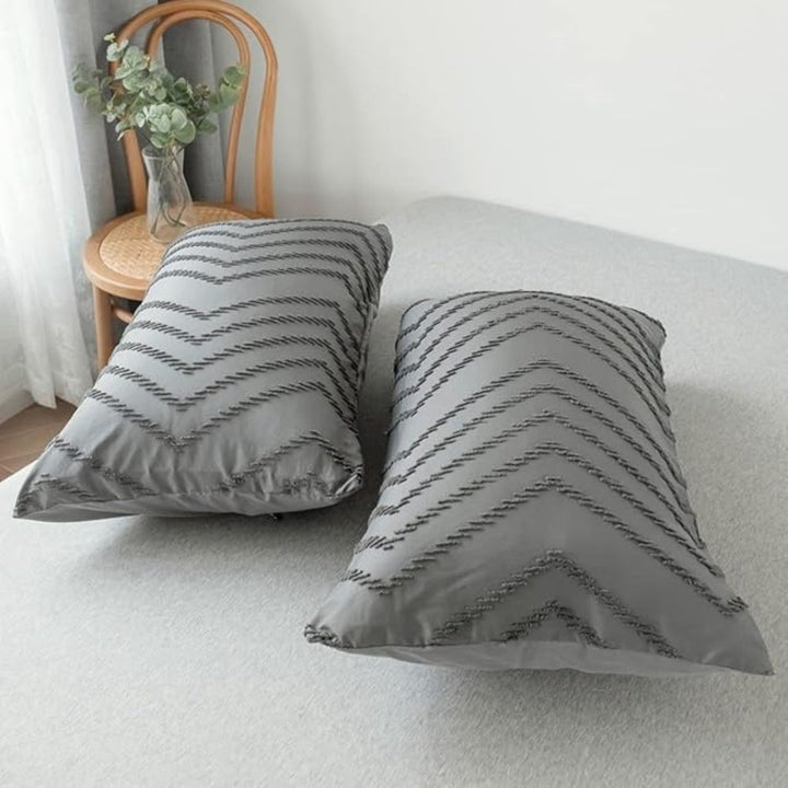 Chevron Mikrofiber Dynecover Sæt med Pudebetræk