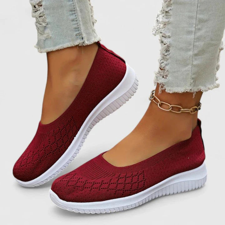 Lara | Dame Let Slip-On Strik Ballerinaer