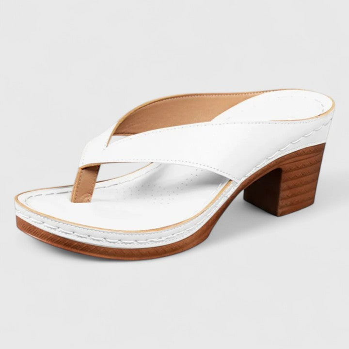 Birgit | Dame Chunky Heel Tåsplit Sandaler