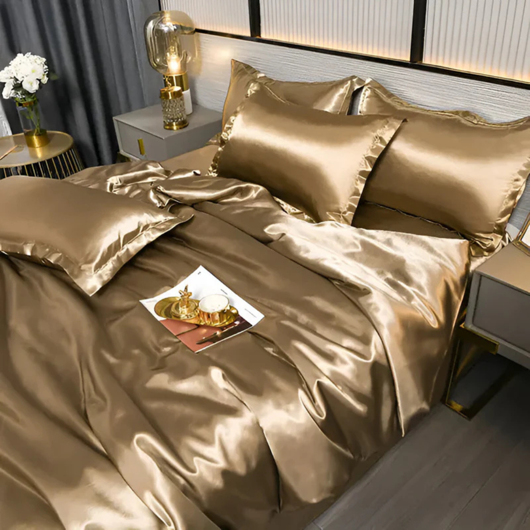 Premium Silke Duvet Cover Sæt med 2 Pudebetræk