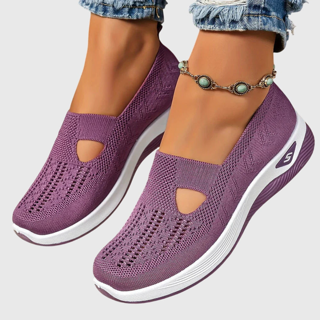 Frieda | Dame Åndbare Slip-On Strik Sneakers