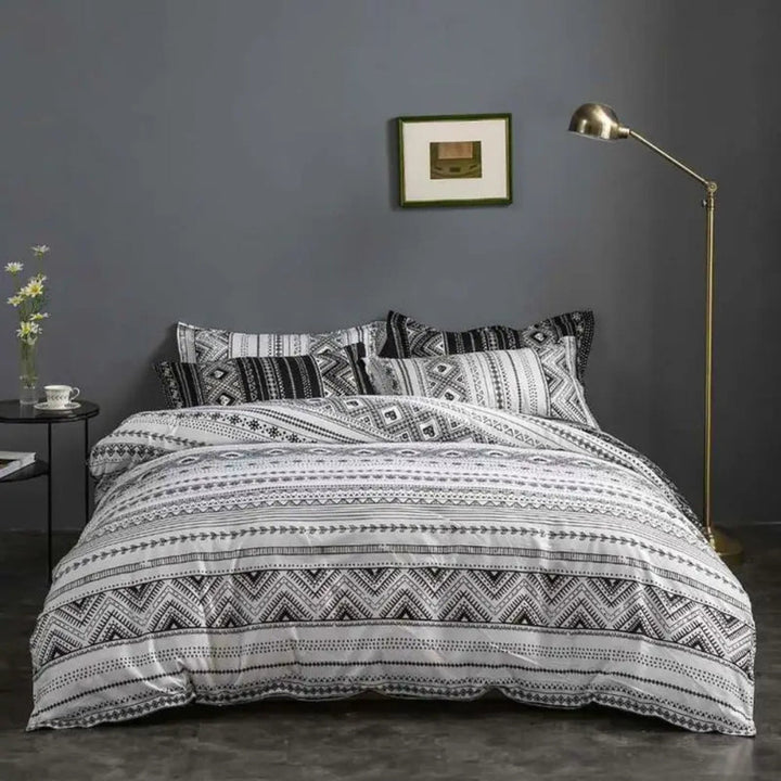 Moderne Geometrisk Dynecover Sæt i Mikrofiber med Tribal Mønster