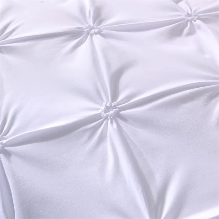 Pintuck Duvet Cover Sæt i Mikrofiber - 3 Stykker