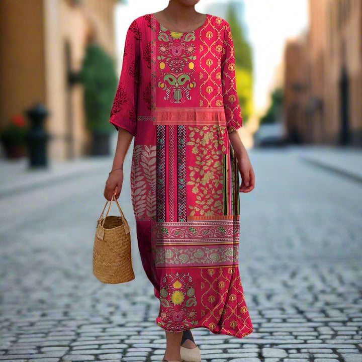 Tracy™ | Løs Fit Boho Maxi Kjole