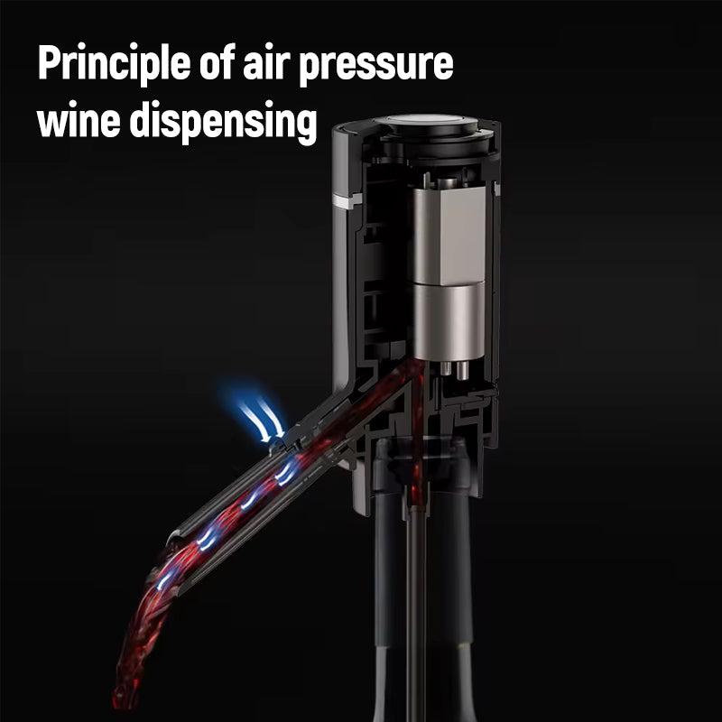 Elektrisk Vinaerator med Enkelt-Knap Kontrol i Rustfrit Stål
