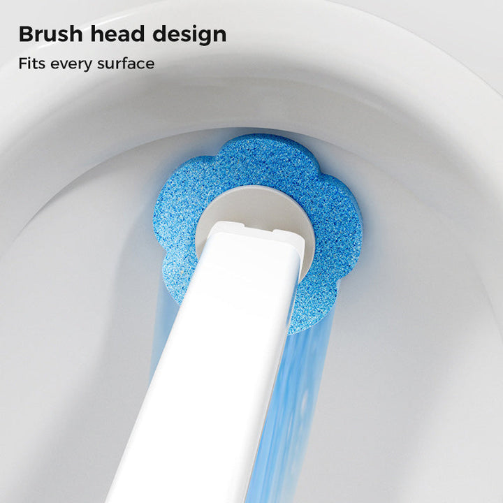 Engangs Toilet Rensebørste Sæt med Svamp Hoveder og Holder