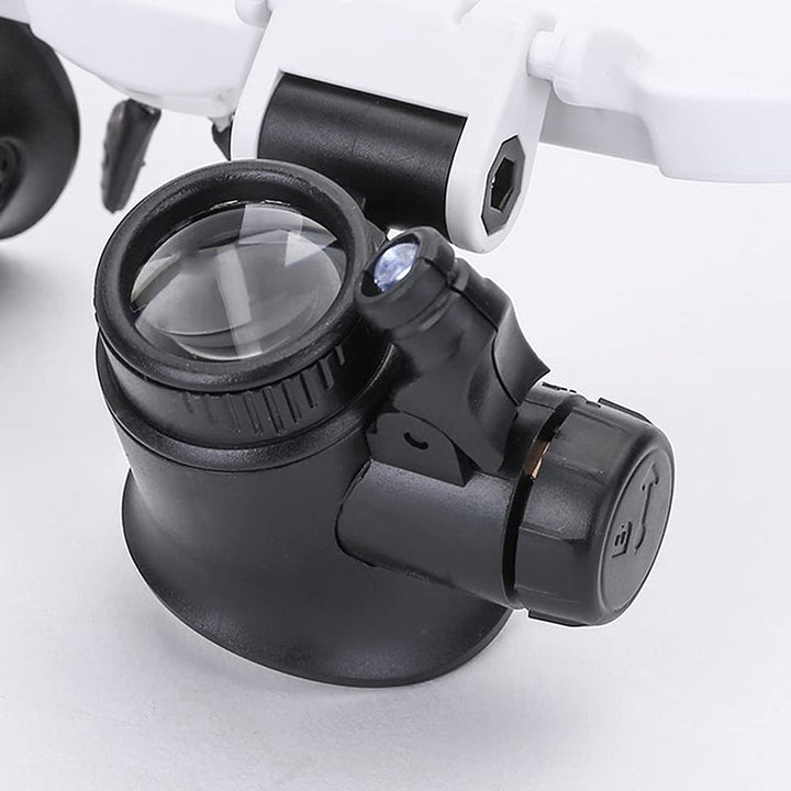 Justerbare Forstørrelsesglas med LED-lys og 8x-23x Forstørrelse