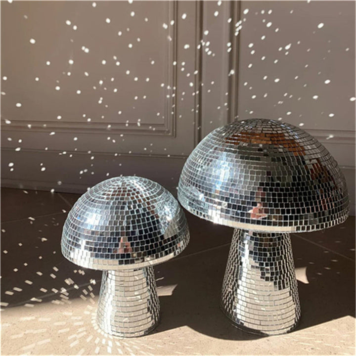 Sølvfarvet Håndlavet Svampe Disco Dekoration