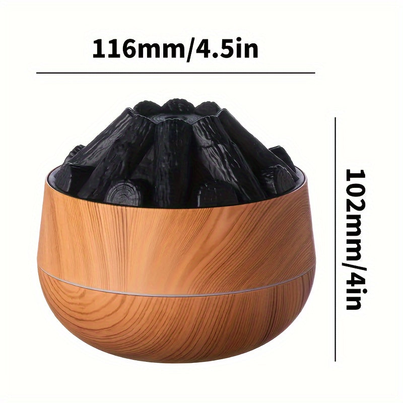 Mini Kulfire Diffuser med Realistisk Flammeeffekt og Tågeindstillinger
