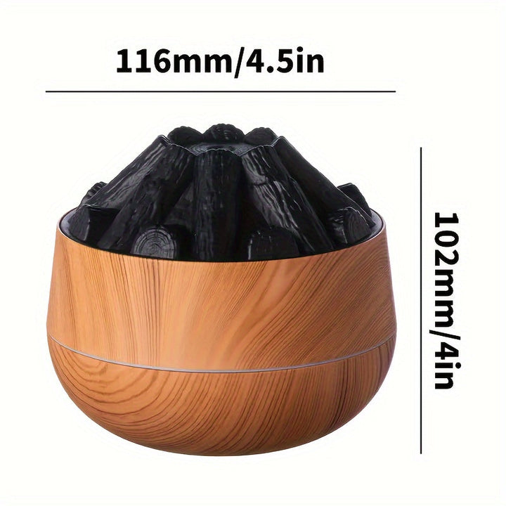Mini Kulfire Diffuser med Realistisk Flammeeffekt og Tågeindstillinger