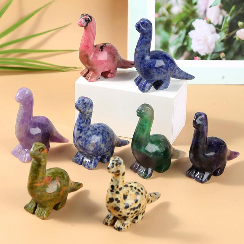 Naturlig Krystal Dinosaur Figurine 2,5 Tommer