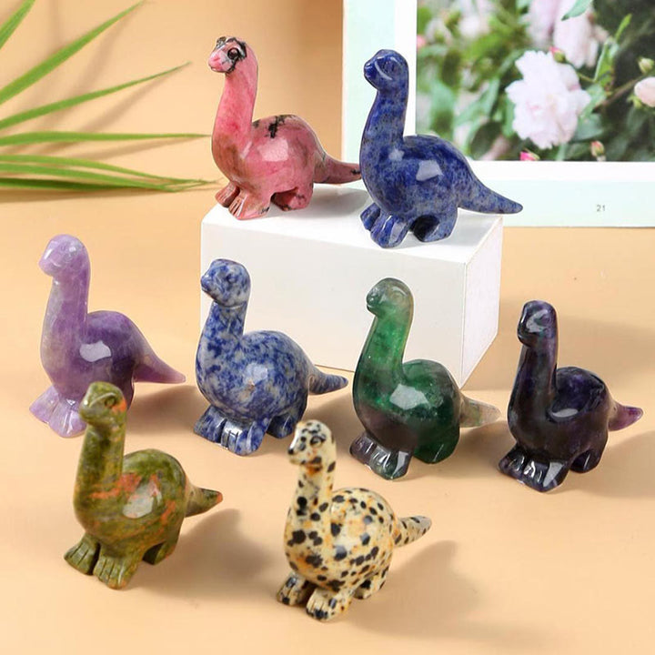 Naturlig Krystal Dinosaur Figurine 2,5 Tommer