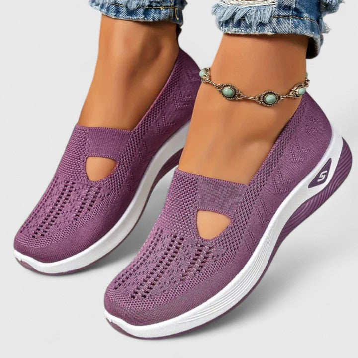 Regine | Dame Slip-On Åndbare Mesh-Gå-Sneakers