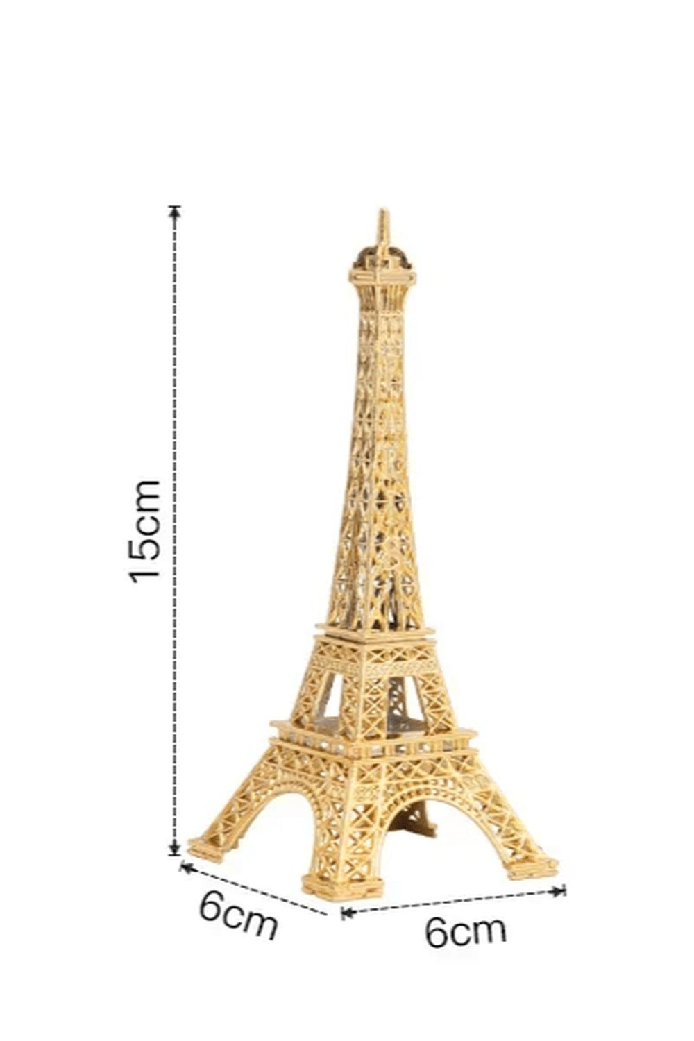 Elegant Metal Eiffel Tårn Figur 30,5 cm
