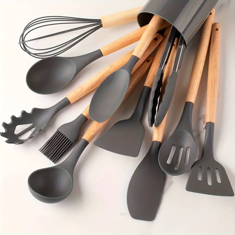 Varmebestandigt Silicone Køkkenredskabs Sæt med Non-Stick Design