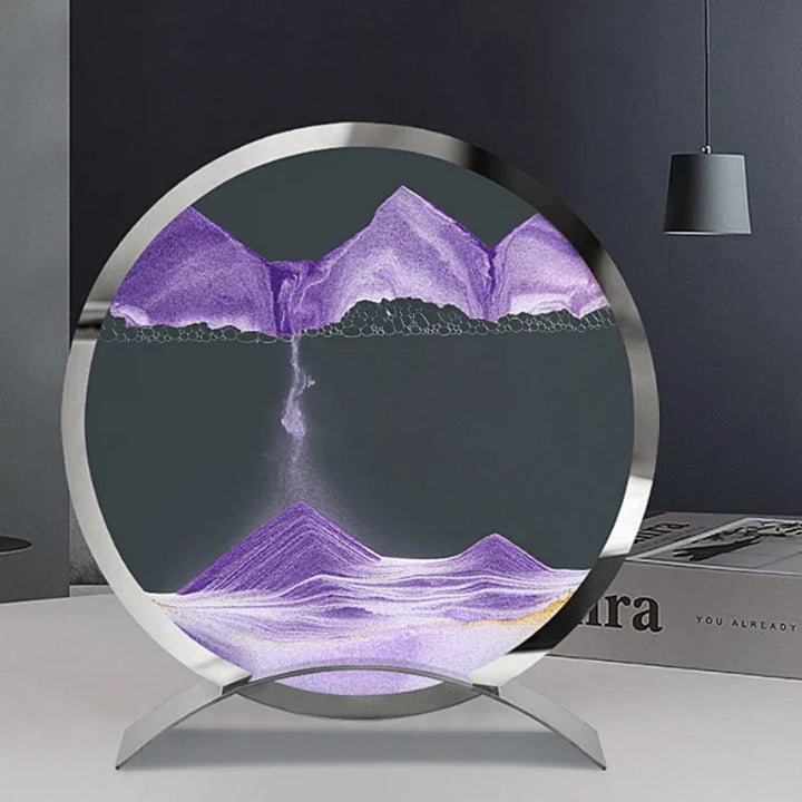 Dynamisk Sandkunst Bordlampe med Justerbar Hastighed og Varm LED Belysning