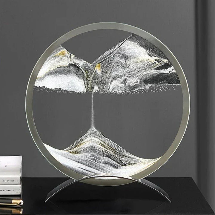 Dynamisk Sandkunst Bordlampe med Justerbar Hastighed og Varm LED Belysning
