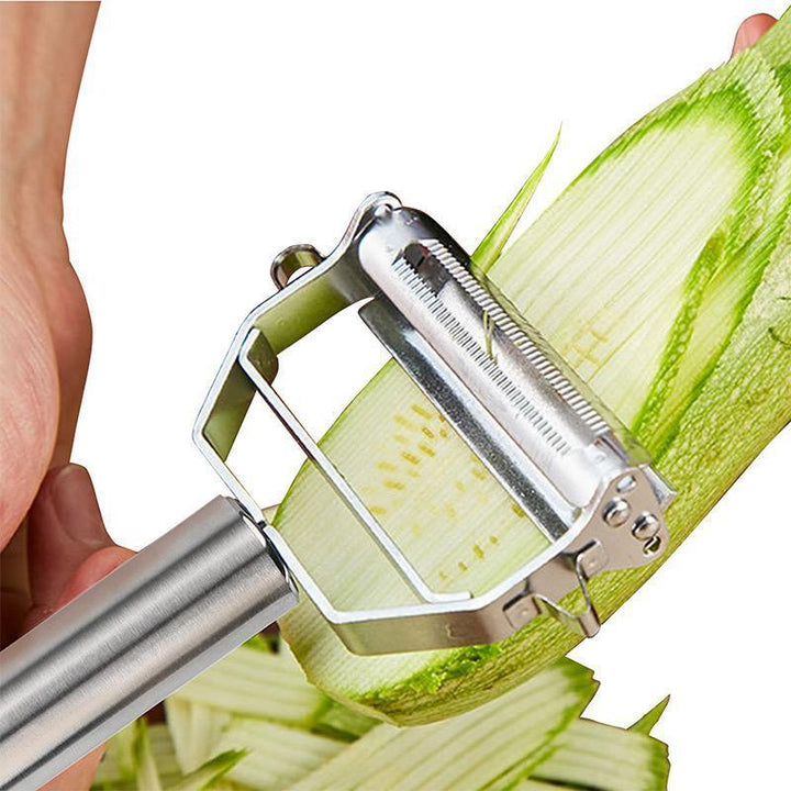 Multifunktionel Grøntsagskræmmer i Rustfrit Stål med Julienne Skærer
