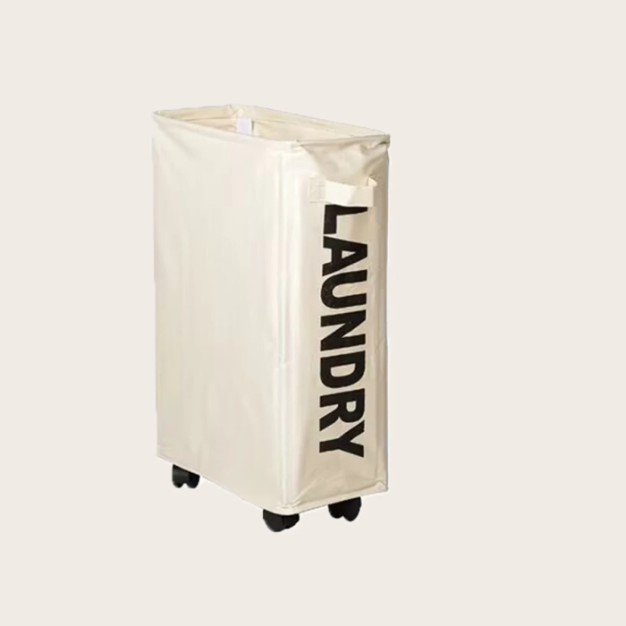 Foldbar Vasketøjskurv i Hamp-Lignende Design