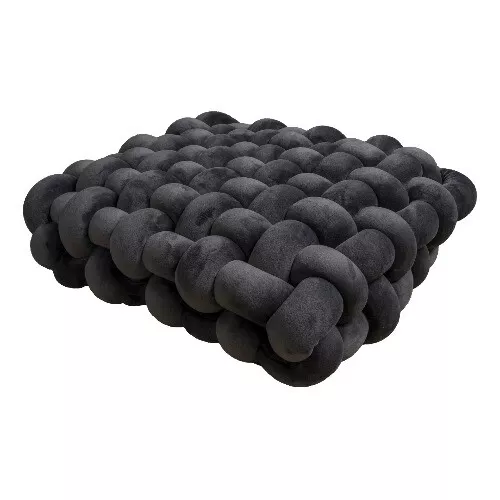 Håndlavet Blød Plush Knude Pude i Firkantet Design