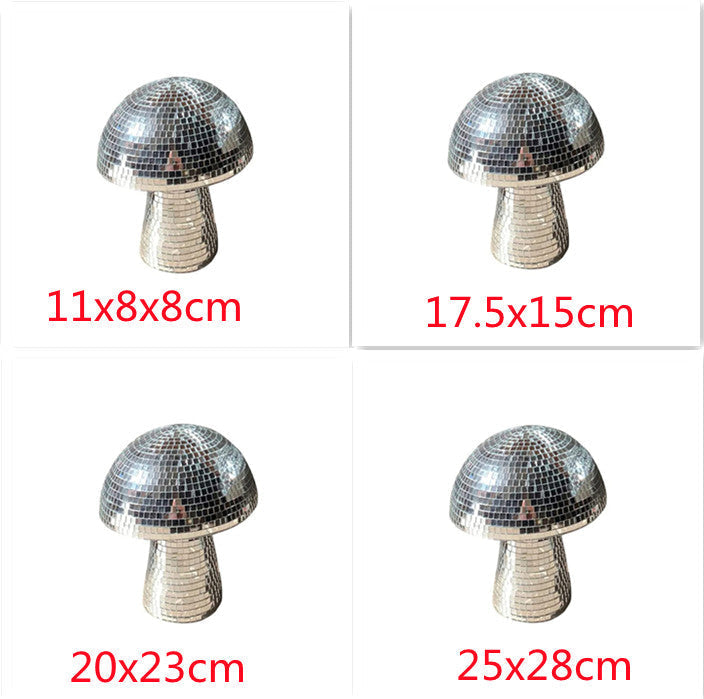 Sølvfarvet Håndlavet Svampe Disco Dekoration