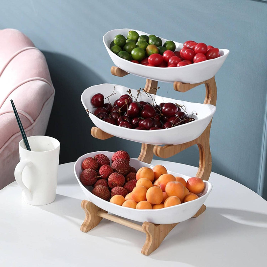 Elegant Multi-Tier Frugtstand i Metal