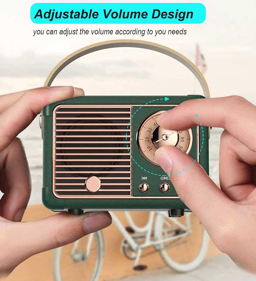 Retro Bluetooth Højttaler med Vintage Design og Klar Lyd