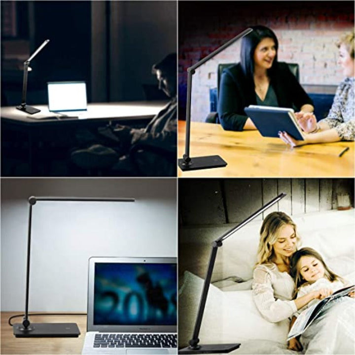Dæmpbar LED Skrivebordslampe med Justerbar Arm og Touch Control