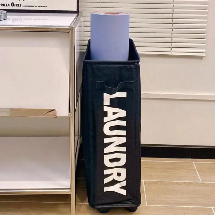 Foldbar Vasketøjskurv i Hamplook med Pladsbesparende Design