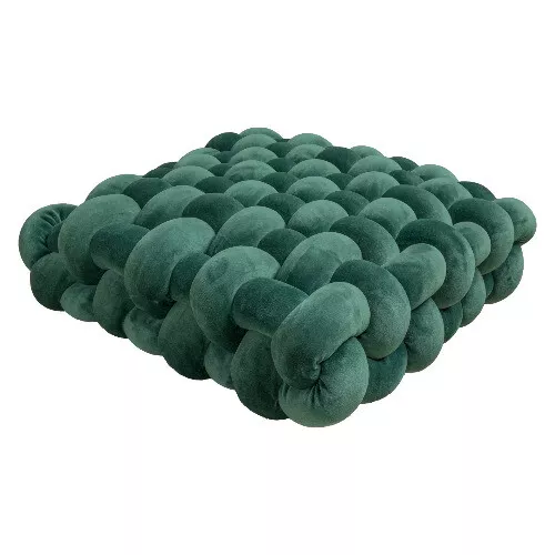 Håndlavet Blød Plush Knude Pude i Firkantet Design