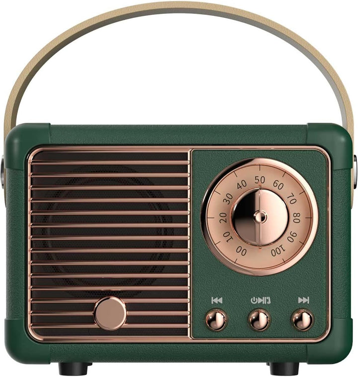 Retro Bluetooth Højttaler med Vintage Design og Klar Lyd
