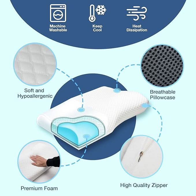 Ergonomisk Memory Foam Anti-Snorke Pude