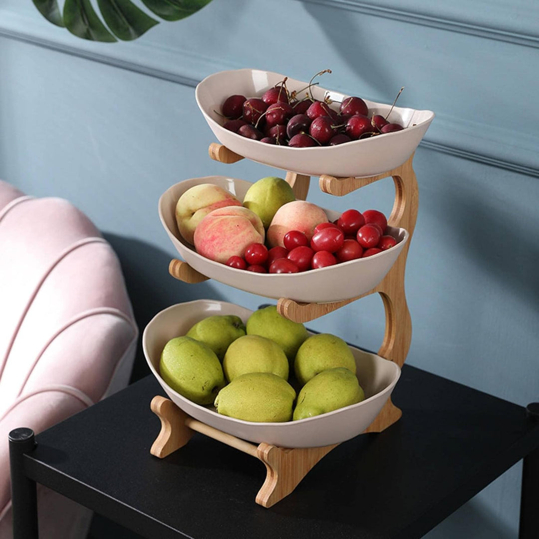 Elegant Multi-Tier Frugtstand i Metal