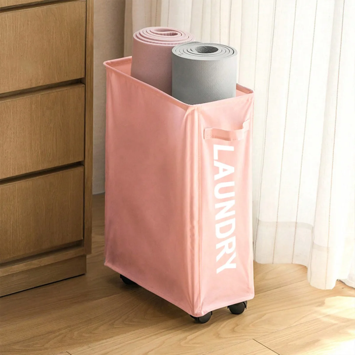 Foldbar Vasketøjskurv i Hamp-Lignende Design