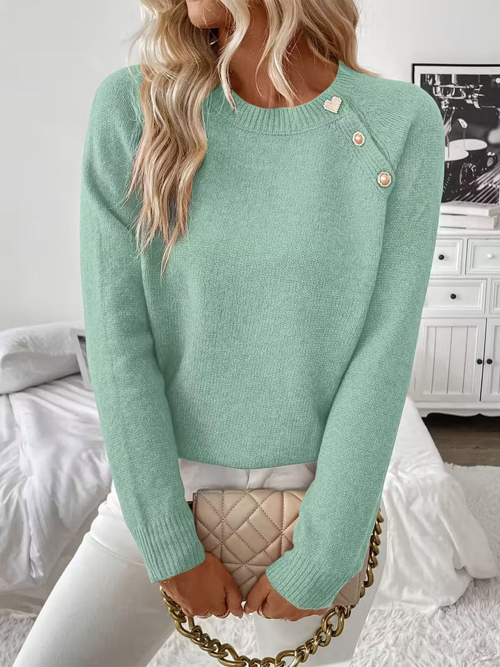 Hilarina™ | Langærmet Strikket Sweater