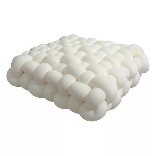 Håndlavet Blød Plush Knude Pude i Firkantet Design