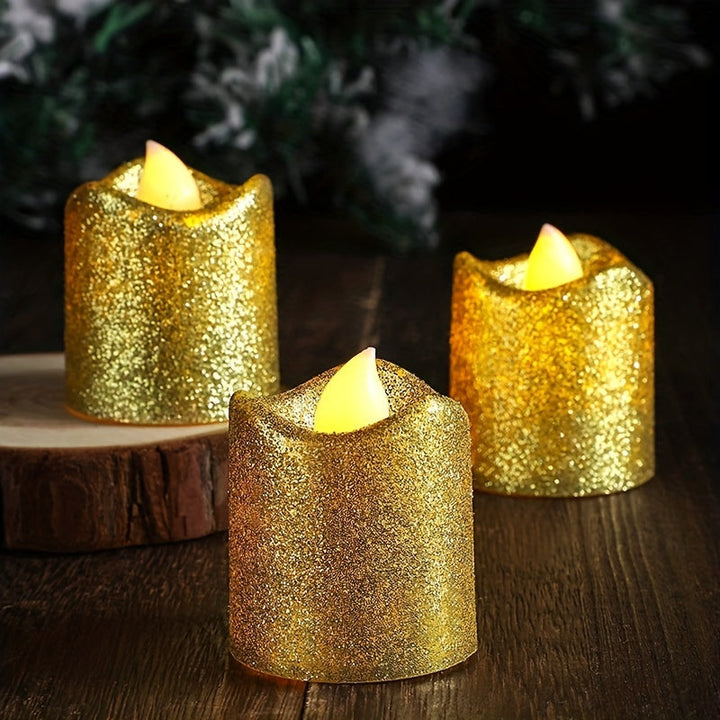 Glitrende LED Stearinlys uden Flamme