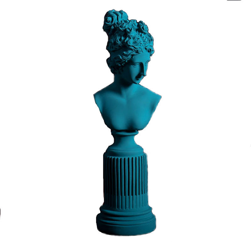 Elegant Græsk Gudinde Statue i Premium Harpiks - 36 cm, 4 Farver